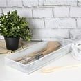 thumbnail image 2 of YBM Home Drawer Organizer - Steel Mesh Tray for Utensils and Silverware, White, 2 of 8