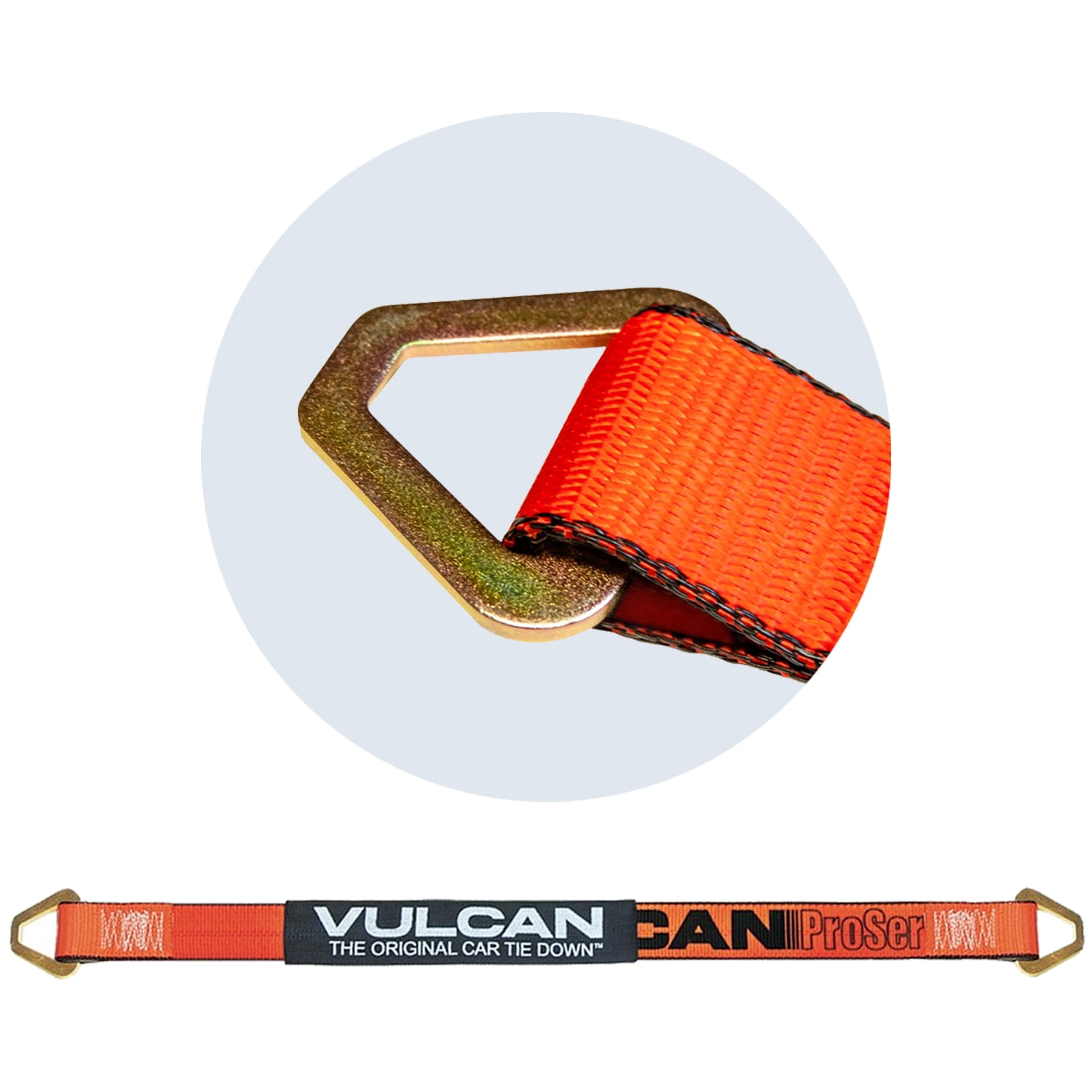 VULCAN Car Tie Down Axle Strap with Wear Pad 2 Inch x 36 Inch