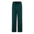 thumbnail image 3 of GLOBAL Men's Cotton Flannel Pajama Bottoms - Plaid Pajama Pants for Men with Pockets - Lounge & Sleep PJ Bottoms,2-Pack, 3 of 4