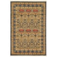 thumbnail image 1 of Unique Loom Tapis Design de Bordure Edinburgh 4' x 6' Rectangle Bleu/beige, 1 of 2
