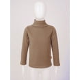 thumbnail image 4 of Aislor Kids Boys Girls Long Sleeve Thermal Top Fleece Lined Warm Baselayer Turtleneck T-shirt A Coffee 1-2, 4 of 7