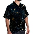 thumbnail image 2 of Constellation Men's Short Sleeve Shirts, Casual, Printed, Button Down, Beach Shirt - Spread Collar Tops for Summer Beach Fun, 2 of 6