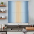 thumbnail image 5 of Blue Ombre Sheer Curtains 54 Inches Long, Modern Yellow Gradient Farmhouse Art Light Filering Curtains, Breathable Simi Curtain Privacy Drapes for Kitchen Bathroom Lightweight Small Window Treatment, 5 of 9
