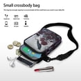 thumbnail image 7 of HELLHERO Double Layer Crossbody Small Crossbody Bags, Vintage Polyester for Travel, Outdoor and Daily Use Crow Roses Bird, 7 of 7