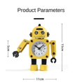 thumbnail image 2 of Reloj, despertador con campana fuerte y robot de dibujos animados, reloj de escritorio, alarma para niños, regalos de Black Friday, Navidad, habitación, aula, sala de estudio (amar, 2 of 5