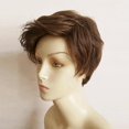 thumbnail image 4 of Peluca llena de color marrón para con estilo, pelucas de de pelo corto para hombres nuevos Baoblaze Peluca sintética a prueba de calor, 4 of 8