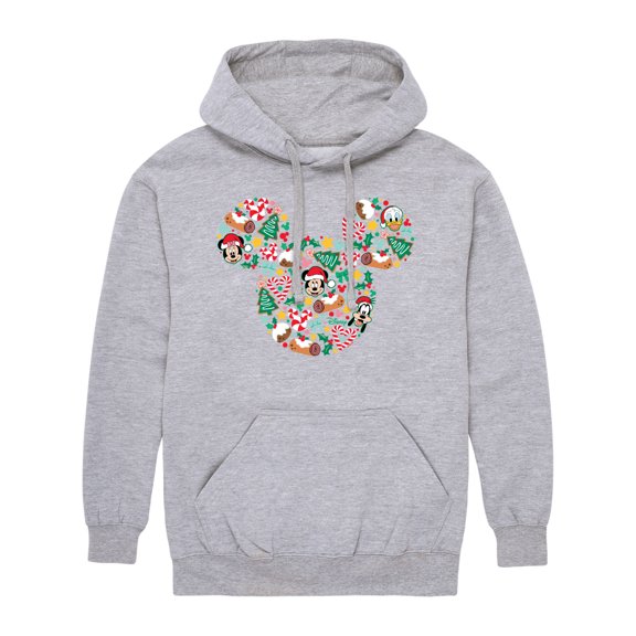 Disney - Mickey Mouse Silhouette Christmas -Men's Fleece Pullover Hoodie