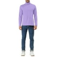 thumbnail image 2 of INSPIRE CHIC Men's Pullover Turtle Neck Long Sleeves Stretchy Slim Fit Tops 34 Light Purple, 2 of 8