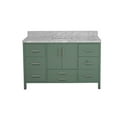 thumbnail image 4 of California 60" Single Bathroom Vanity with Sage Green Cabinet and Carrara Marble Top, 4 of 6