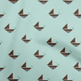 thumbnail image 1 of oneOone Cotton Silk Pastel Mint Fabric Nautical Craft Projects Decor Fabric Printed By The Yard 42 Inch Wide, 1 of 6