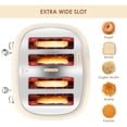 thumbnail image 3 of Tostadora Roter Mond, 4 rebanadas, retro, de acero inoxidable, color crema, 3 of 7