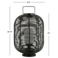 thumbnail image 4 of JONATHAN Y Kandella 26.7" Outdoor Woven Oval Asian LED Lantern, Black, JYL6506A, 4 of 7