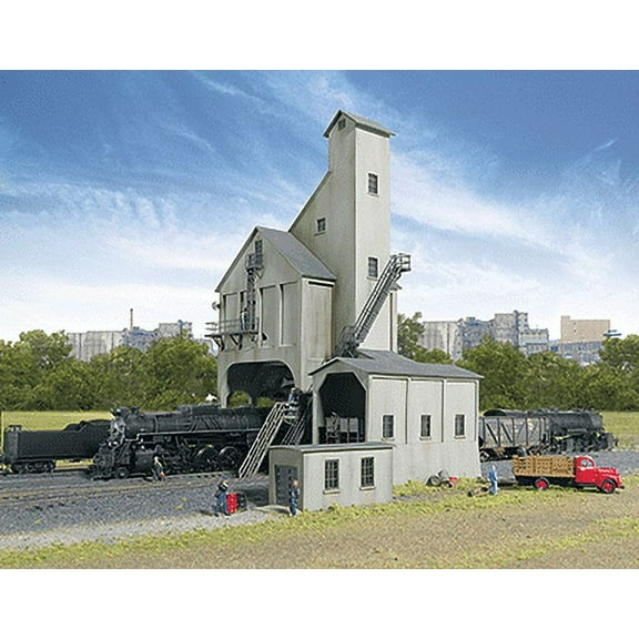 Modern Coaling Tower -- Kit - 5 x 5-1/4 x 7-1/4" 12.7 x 13.3 x 18.4cm - Scale: N