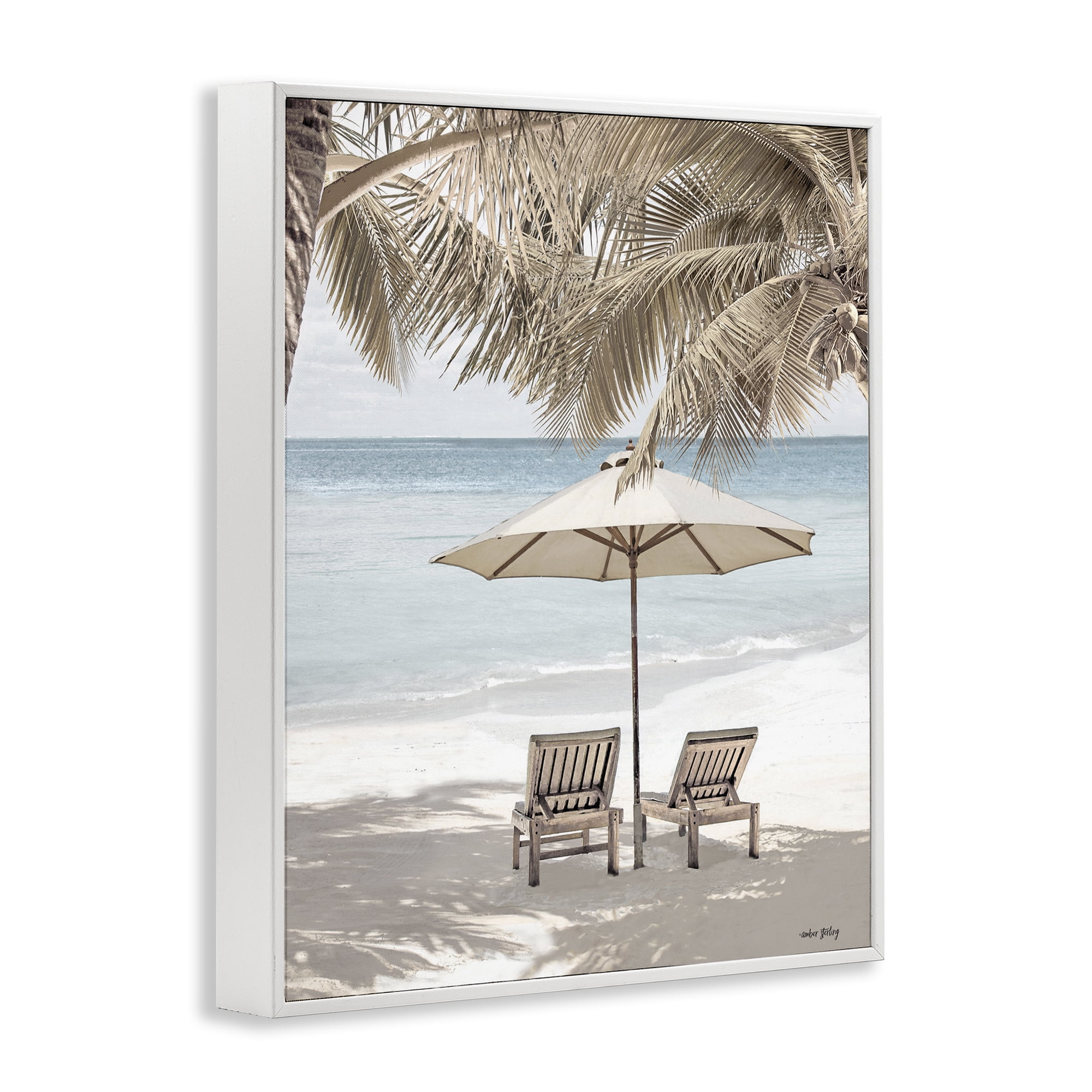 Stupell Industries Summer Villa Vacation Landscape Photography White Framed Art Print Wall Art, 11 x 14