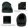thumbnail image 3 of Needbo Men's Slippers Memory Foam Suede Plush Shearling Lined Warm Winter Indoor Outdoor Clog Bedroom House Slippers Slip on Shoes Black, Size 8-8.5, 3 of 6