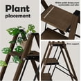 thumbnail image 2 of Taranta 4 Step Ladder,Aluminum Lightweight Folding 4 Step Stool with Anti-Slip Wide Pedal,330lbs Capacity Step Ladder for Household,Kitchen,Office - Walnut, 2 of 16