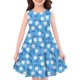 thumbnail image 3 of Girls 2025 Summer Dresses Sleeveless Floral Dress Summer Casual A-Line Sundress with Flowers ,Sie:120, 3 of 4