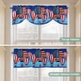 thumbnail image 5 of Independence Day Tie Up Valance Curtains for Windows, Kitchen Curtains Window Treatments, Hot Air Balloon Patriotic Star Short Window Shades Valances for Bedroom Bathroom Cafe 42"x18", 5 of 8