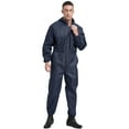 thumbnail image 2 of MSemis Men's Hooded Coverall Overalls Camouflage Work Wear for Workshop Repairman Navy Blue 4XL/190, 2 of 7
