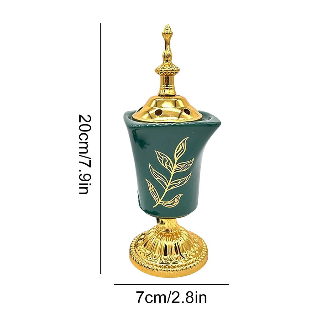 Electric Incense Burner, Vintage Arabian Electric Incense Burner Tabletop Decorative Incenses Holder, Portable Burners for Home Festival Yoga and Spa Room Decor