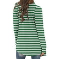 thumbnail image 6 of Amidoa Green Cardigans for Women Open Front Striped Long Sleeve Plus Size Long Soft Cardigans for Women XXL, 6 of 6