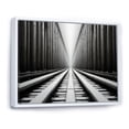 thumbnail image 2 of Designart "Minimalist Tracks of Trains I" Transportation Floater Framed Wall Art Living Room, 2 of 7