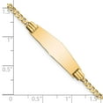 thumbnail image 3 of 14k Curb Link Soft Diamond Shape ID Bracelet (Weight: 3.1 Grams, Length: 7 Inches), 3 of 5