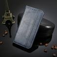 thumbnail image 5 of Compatible with Motorola Moto E6i 2021 Case Magnetic Closure Vintage Pattern PU Leather Wallet Cover with Card Slots-Blue, 5 of 5