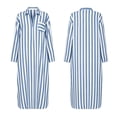 thumbnail image 2 of Noric Women's Collared Long Sleeve Striped Maxi Shirt Dresses Button Front Loose Fit Casual Dresses for Beach Vacation Daily, 2 of 8