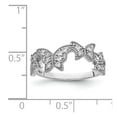 thumbnail image 3 of Sterling Silver Rhodium-plated Butterfly CZ Ring, 3 of 6
