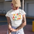 thumbnail image 2 of Best Aunt Ever, Retro Groovy Text, Tan T-Shirt, Small, 2 of 5