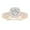 Rose Gold, variant on 1.25CT 925 Sterling Silver Bridal Rings Sets Cubic Zirconia Halo CZ Engagements Wedding Bands for Women Promise Rings for her Size 4-11