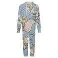 thumbnail image 4 of Dumbo Unisex Onesie Pajamas Zipper Jumpsuit Hooded One Piece Sleepwear for Family Mens Womens, 4 of 8