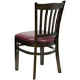 thumbnail image 4 of Flash Furniture HERCULES Series Vertical Slat Back Walnut Wood Restaurant Chair - Burgundy Vinyl Seat, 4 of 7