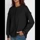 thumbnail image 4 of Suéteres Extragrandes para Mujer, de Larga, con de Murciélago, para Otoño, Cuello Redondo, Informal, de Punto, con Abertura Lateral. Negro L, 4 of 8