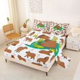 thumbnail image 2 of Erosebridal Animal Capybaras Queen Sheet Sets 4 Pieces For Teens,Pink Flowers Bed Set For Child Boys Girls,Super Cozy Room Decor, 2 of 5