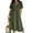 Army Green, variant on ZANZEA Women Short Sleeved Buttons Up Midi Dress Holiday Dresses