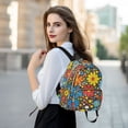 thumbnail image 6 of FORMRS Mini Backpack Purse for Women Travel Daypack Casual Shoulder Bag, Cartoon Flowers, 6 of 7