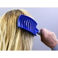 thumbnail image 3 of Premium Blue Vent Boar Bristle Hair Brush Vented Detangling Oversize Hair Brush for Thick Long Curly Hair, Curved Fast Blow Drying Brush for Women & Men, 3 of 7