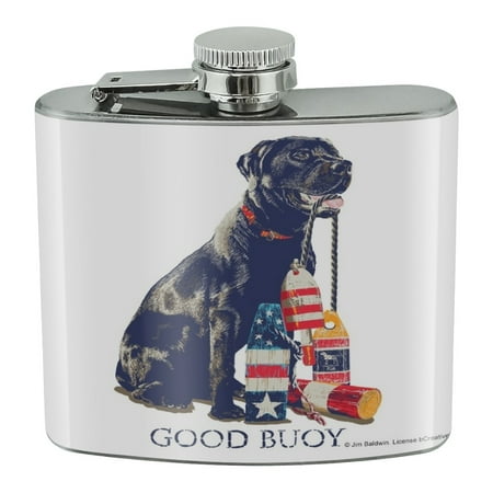 

Good Buoy Boy Dog Fishing Fish Stainless Steel 5oz Hip Drink Kidney Flask
