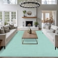 thumbnail image 3 of Large Area Rugs for Living Room Bedroom, Linen Mint Green 5'x8' Rug Washable Carpet Runner Indoor Outdoor, Modern Minimalist Pure Solid Color Non Slip Floor Mats Rug for Kitchen, Bathroom, 3 of 8