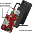 thumbnail image 3 of Case for Samsung Galaxy S23, Poinsettia Stained Glass Christmas Floral Phone Case Military-Grade Drop Protection Cover for Women Girl - Glossy, 3 of 7