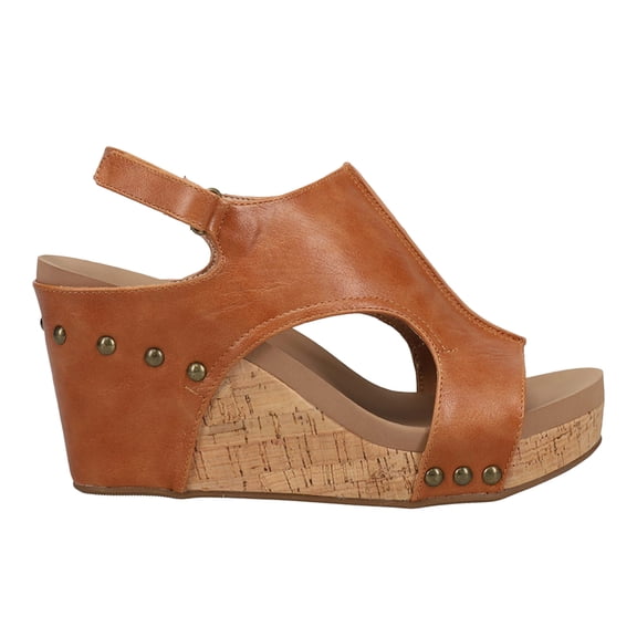 Corkys Womens Tiffanee Studded Wedge Casual Shoes