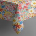 thumbnail image 5 of Pioneer Flower Floral Print Pattern Square Tablecloth, Waterproof Wipeable Spillproof Washable Table Cover for Home Kitchen Party and Daily Decor 60"x60", 5 of 6