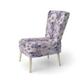 thumbnail image 3 of Designart « Delicate Floral Ethereality II » Fauteuil d'Appoint Rembourré Floral Violet - Fauteuil de Style Cottage pour Chambre, 3 of 7
