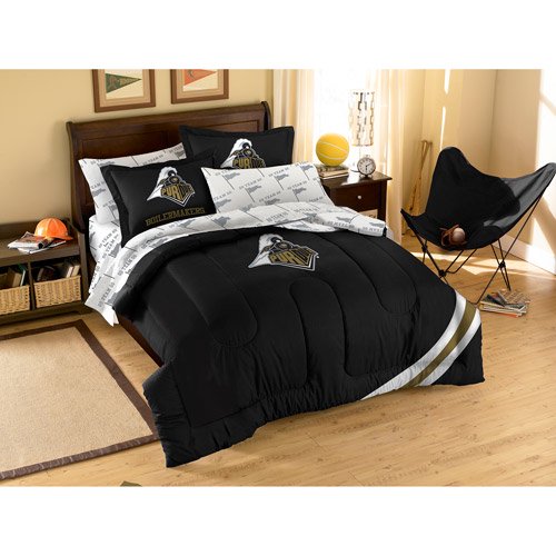 NCAA Applique Bedding Comforter Set with Sheets, Purdue University
