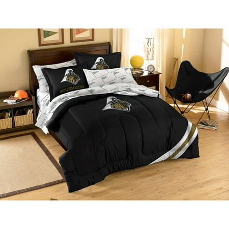 NCAA Applique Bedding Comforter Set with Sheets, Purdue University