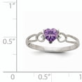 thumbnail image 2 of 14K White Gold Amethyst Birthstone Ring, 2 of 2