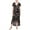 Black Multi Floral, variant on NY Collection Womens Petites Chiffon Hi-Low Midi Dress
