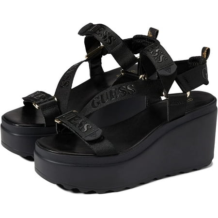 Guess white shop wedge sandals